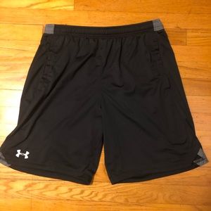 UA large black athletic shorts with pockets